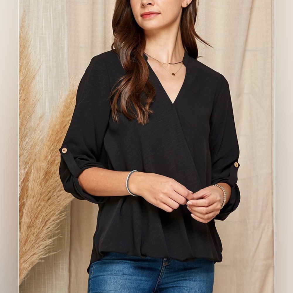 Elegant Black Women's Top - LARGE - Picture 2 of 7